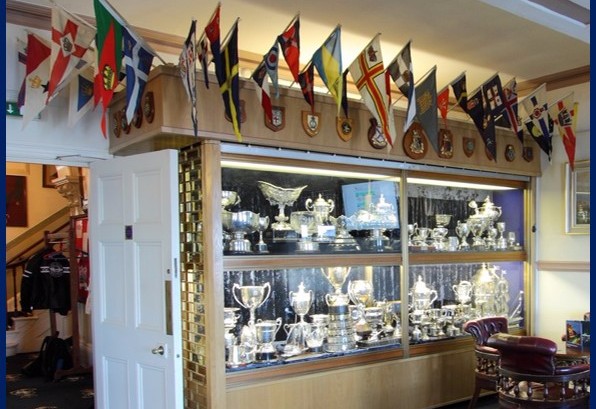 Interior view of the historic Royal Temple Yacht Club restaurant in Ramsgate