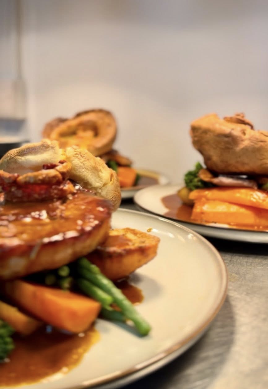 Delicious roast dinner served at Marina View Restaurant Ramsgate