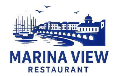 Marina View Restaurant Ramsgate logo with harbour views