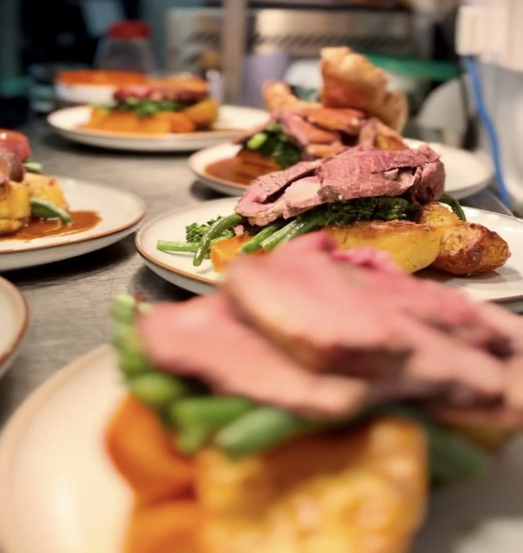 Sunday dinner at Marina View Restaurant Ramsgate with harbour views